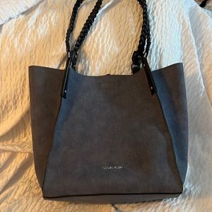 Calvin Klein canvas shoulder bag